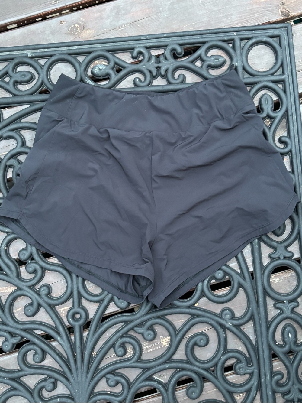 Black Women's Active Shorts - Comfortable High-Waist Performance with bra